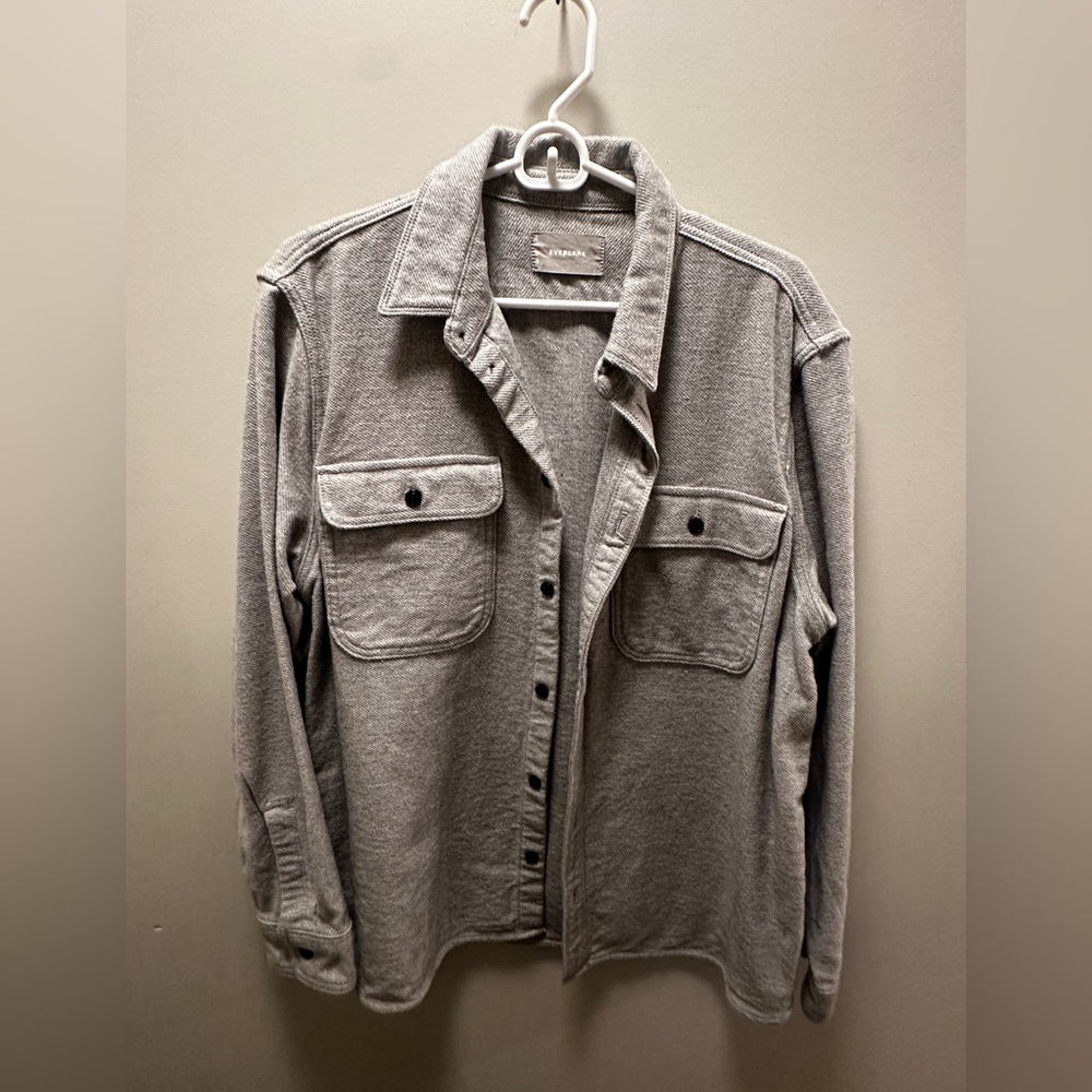 Light Grey Everlane Shirt Jacket